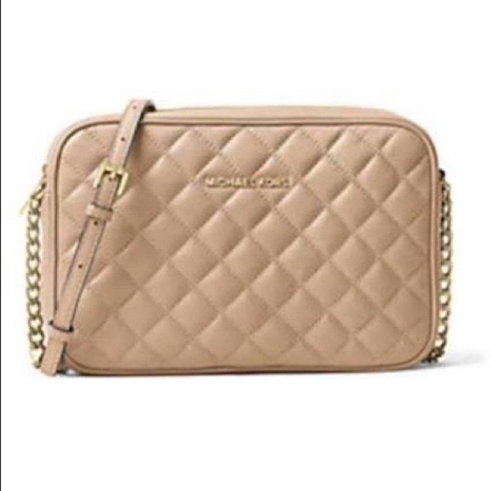 Michael Kors Tan Quilted Crossbody
